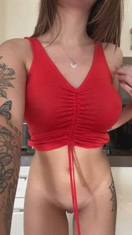 Australian enormous boobs Strip Striptease Tattoo Porn GIF