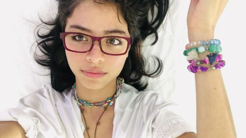 Barely Legal cute Glasses latina Panties skinny Schoolgirl Skirt teenie Porn GIF