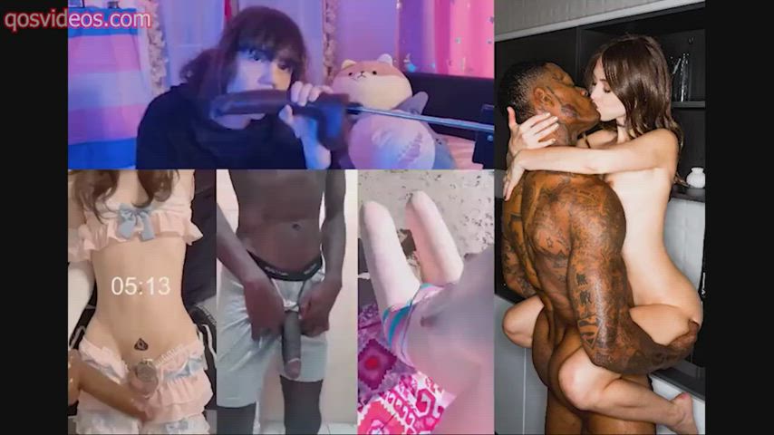 BBC Bull Chastity Cuckold Hotwife Humiliation Interracial Split Screen Porn Porn GIF
