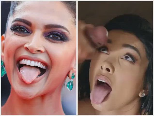 Bollywood Celebrity sperm jizz In Mouth sperm Swallow Cumshot Desi Indian Porn GIF