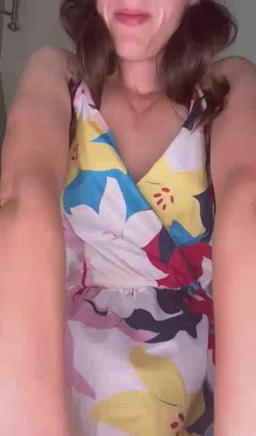 Brunette Labia Upskirt Porn GIF