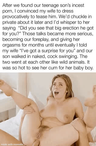 Anal monstrous boobs Caption Cheating Cuckold Mom Son Taboo Porn GIF