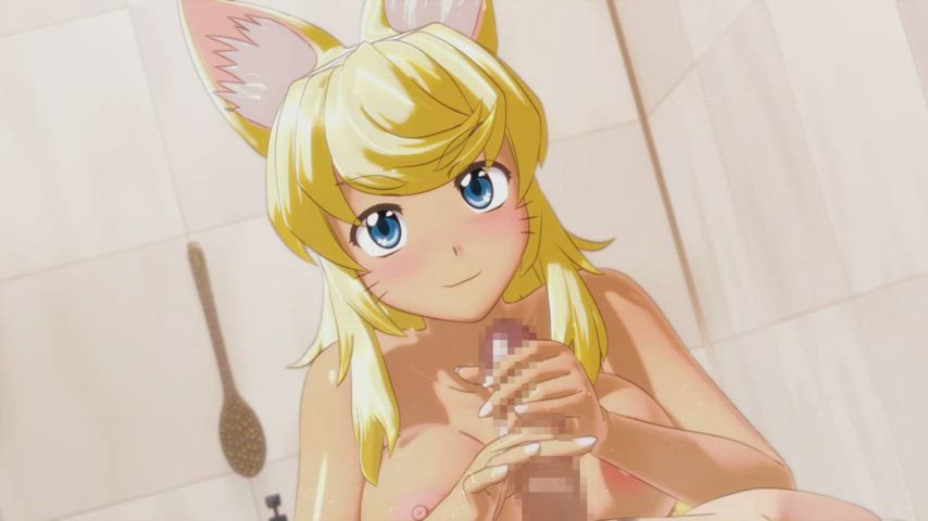 Animation Anime blowjob Cartoon jizz In Mouth Cumshot Hentai Monster lady GF girl Rule34 Porn GIF