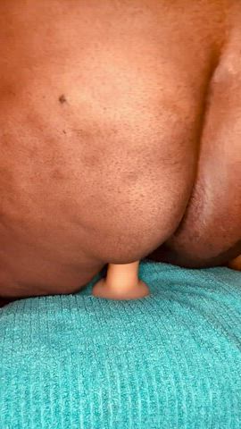 booty BBW humongous booty ass Chubby Dildo black massive Dildo Riding Porn GIF