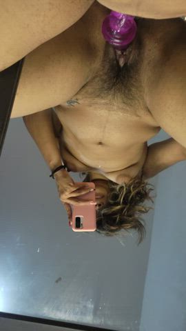 Deep Penetration Dildo skanks latina Model pussy breasts Porn GIF