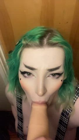 Alt jizz In Mouth Dildo Oral POV Trans broad Porn GIF