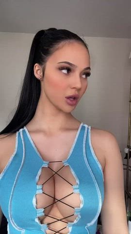 Babe big breasts boobies Clothed breasts Porn GIF
