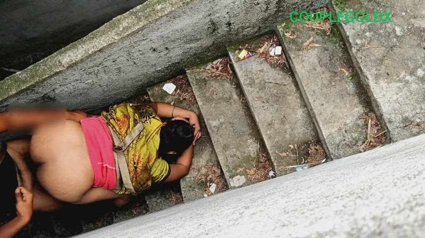Aunty jizz On ass Desi Doggystyle Hindi Indian old Outdoor Pakistani Porn GIF