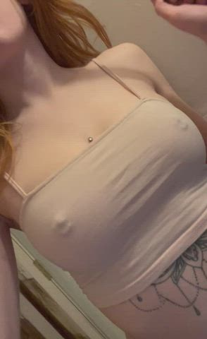 Babe tits Bouncing Bouncing tits College cute thin ginger teenie Porn GIF