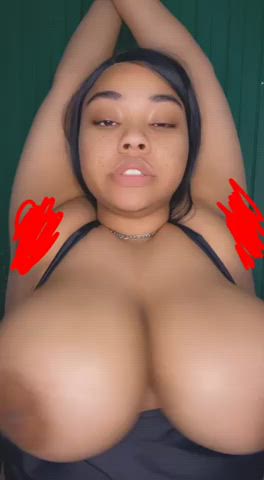 Amateur chinese massive titties Blasian ebony enormous boobies Lesbian Titty Drop Porn GIF