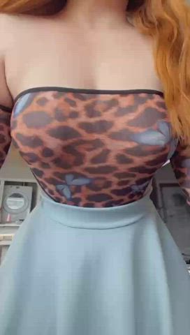 Amateur Areolas boobs Bouncing tits Busty Homemade Pale See Through Clothing Sheer Clothes Porn GIF