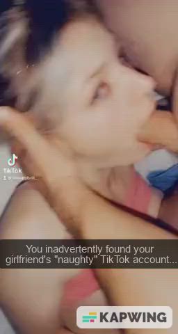 Caption Cheating Face Fuck girl Rough Throat Fuck TikTok Porn GIF