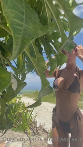 Bikini Shower boobs Porn GIF