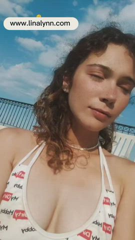 18 Years cougar 19 Years old Bikini Brunette cute Funny Porn Sex young Porn GIF
