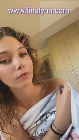 18 Years old 19 Years old sweet girlfriend Pierced Small boobies Smile teenie Porn GIF
