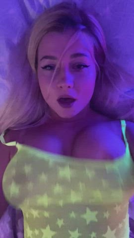 yellow-haired boobies Bouncing Bouncing titties titties Titty Drop Porn GIF