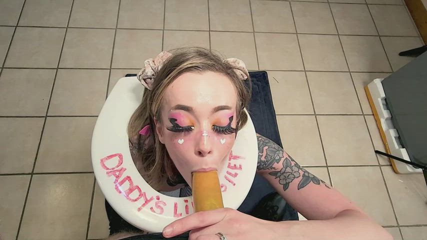 BDSM Barely Legal Condom Daddy Gagged Humiliation POV Piss teenie Porn GIF