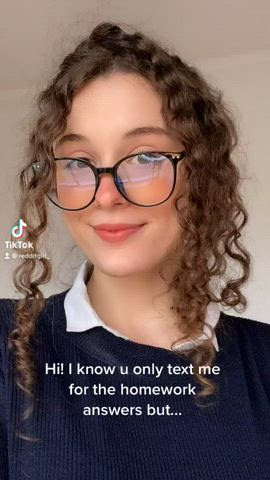 sweet Glasses teen TikTok Porn GIF