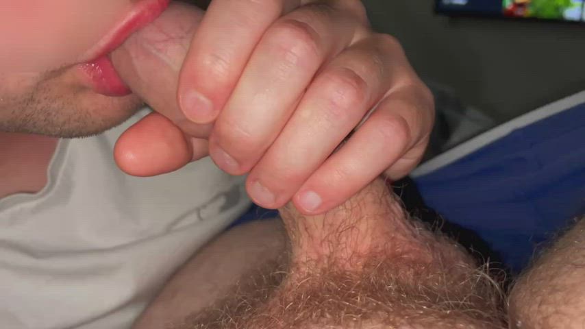 monstrous dong blowjob dick cock Worship Foreskin Homemade Oral sucking Uncut Porn GIF
