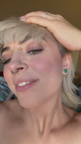 Ahegao Eye Contact Green Eyes Long Tongue OnlyFans Pawg Tongue Fetish Porn GIF