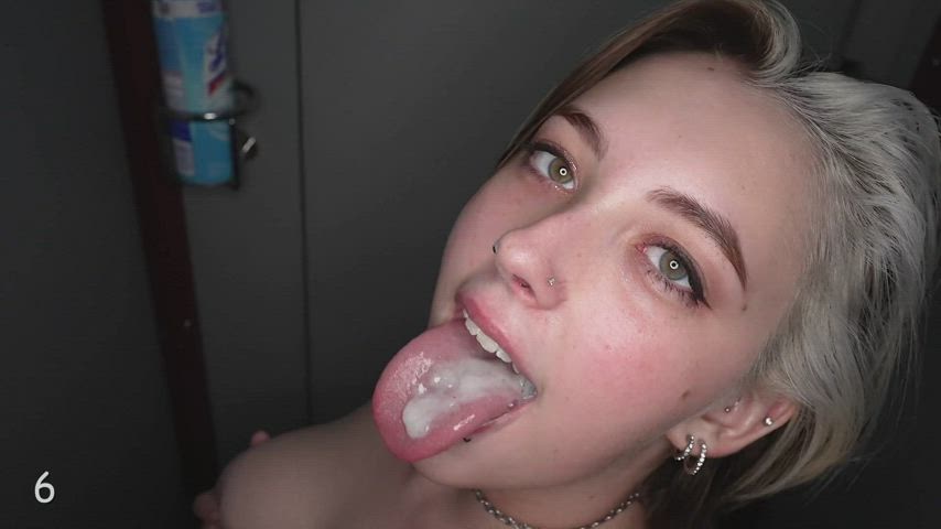 oral sex cum In Mouth spunk Swallow Cumshot Doggystyle Glory Hole Kissing orgy Porn GIF