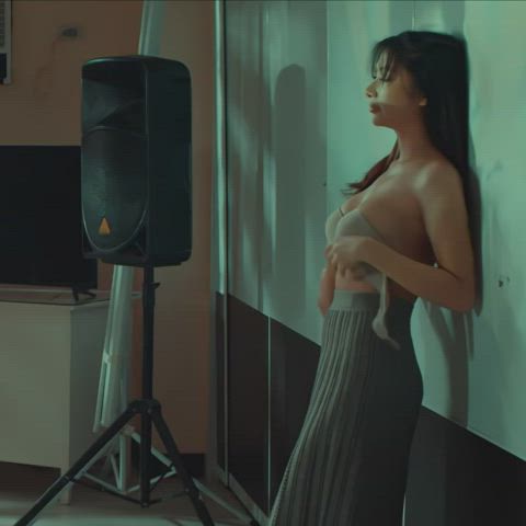 oriental Filipina Masturbating Nudity Porn GIF