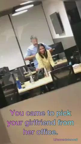 oral sex Boss Cheating Clothed Coworker Cuckold Doggystyle gf Office Porn GIF