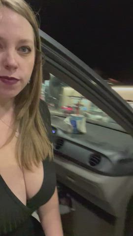 Flashing MILF Public Porn GIF