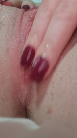 Amateur Clit Rubbing Close Up Fingering Grool vagina pussy Lips Wet Wet vagina Porn GIF