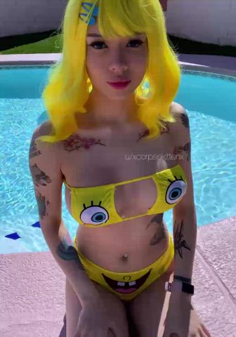 oriental Cosplay Pool Porn GIF