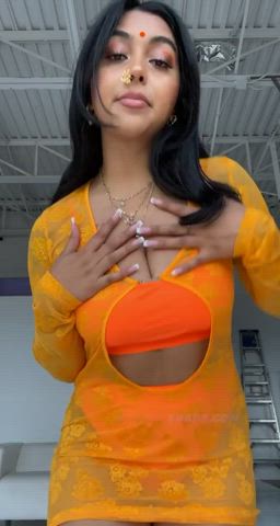 Camgirl Dancing Desi Flashing Indian NSFW TikTok Titty Drop Twerking Porn GIF