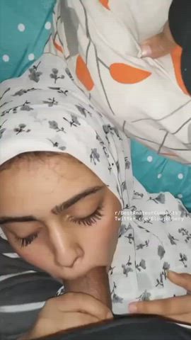Amateur oral sex cum In Mouth Cumshot Facial Forced Hijab Humiliation Muslim Porn GIF