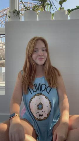 Amateur enormous breasts boobs Bouncing boobies Freckles Pale ginger boobies Titty Drop Porn GIF