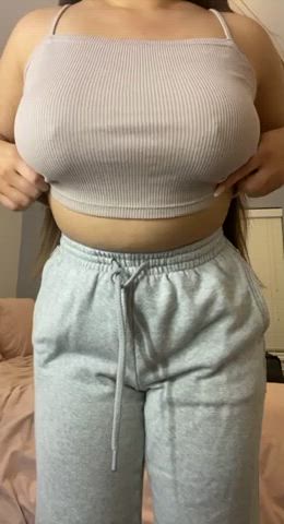 18 Years mature Barely Legal enormous boobies titties Curvy Nipples OnlyFans teen Titty Drop Porn GIF