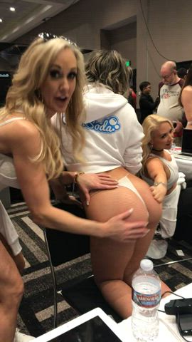 Brandi Love butt Plug CamSoda MILF Molly Cavalli Pornstar Public Spanked Spanking Porn GIF