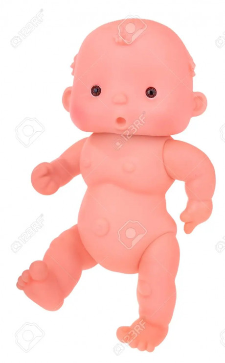 Naked Baby Doll Isolated On White Background Stock Photo Picture And Royalty Free Image
