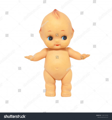 Cute Little Naked Baby Doll On Stock 1165172722