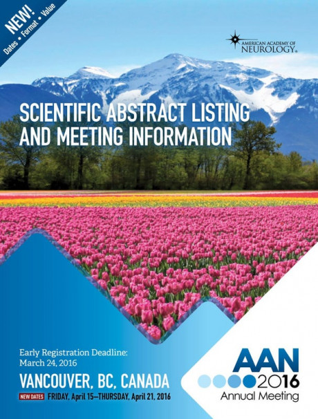2016 Aan Annual Meeting Scientific Abstract Listing By American Academy Neurology