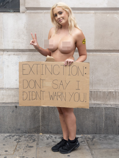 I M Only Attention Seeking For The Cause Says Topless Extinction Rebellion Mum Trolled For Fat Barbie
